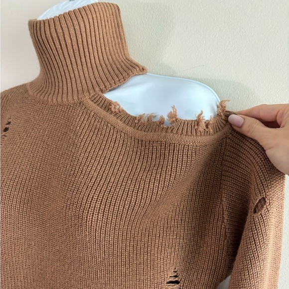 Lovers + Friends Ripped Sweater wool blend size XS oversized - Picture 5 of 14